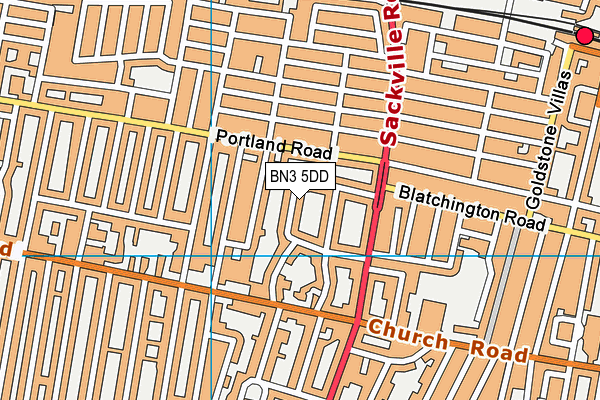 BN3 5DD map - OS VectorMap District (Ordnance Survey)