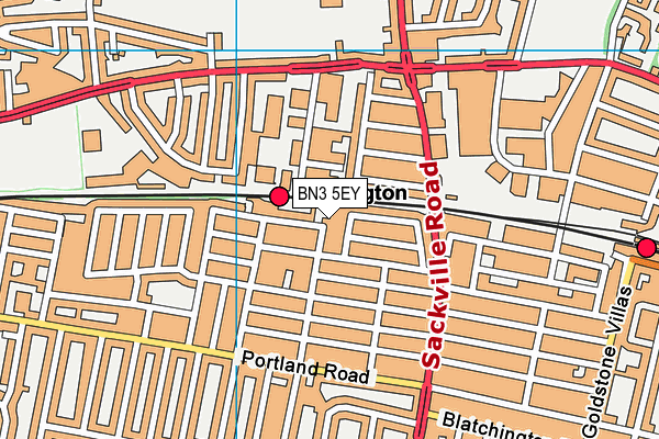 BN3 5EY map - OS VectorMap District (Ordnance Survey)