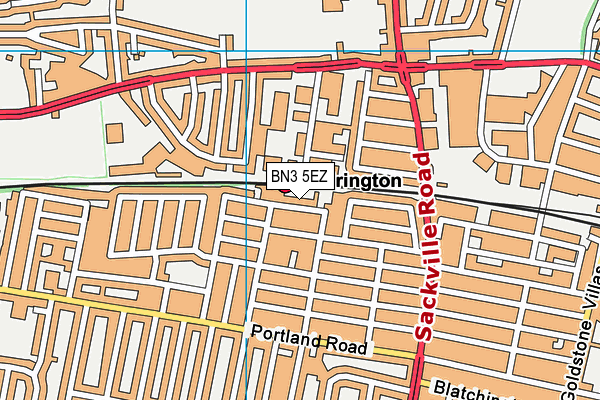 BN3 5EZ map - OS VectorMap District (Ordnance Survey)