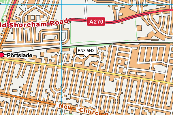 BN3 5NX map - OS VectorMap District (Ordnance Survey)