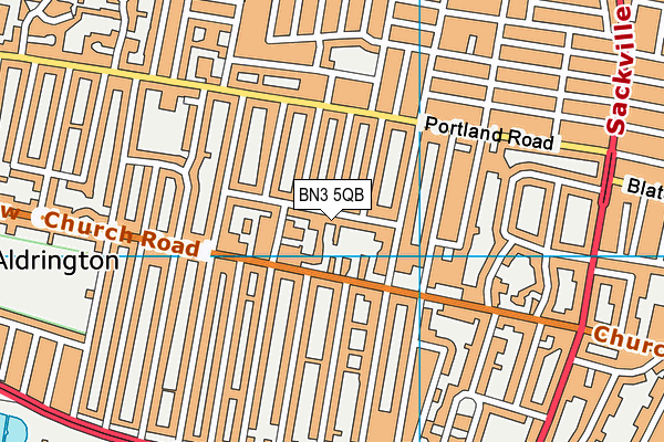 BN3 5QB map - OS VectorMap District (Ordnance Survey)