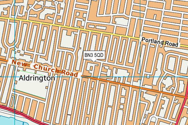 BN3 5QD map - OS VectorMap District (Ordnance Survey)