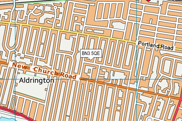 BN3 5QE map - OS VectorMap District (Ordnance Survey)