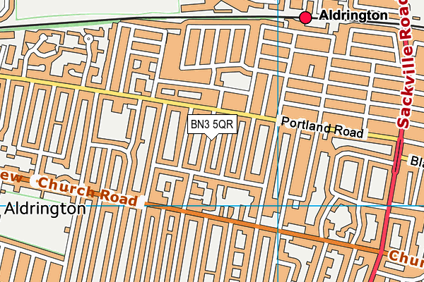 BN3 5QR map - OS VectorMap District (Ordnance Survey)