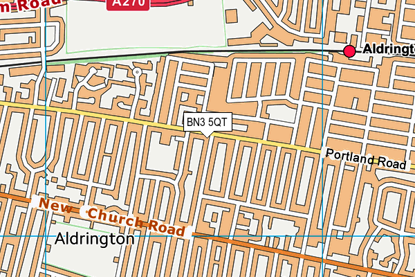 BN3 5QT map - OS VectorMap District (Ordnance Survey)