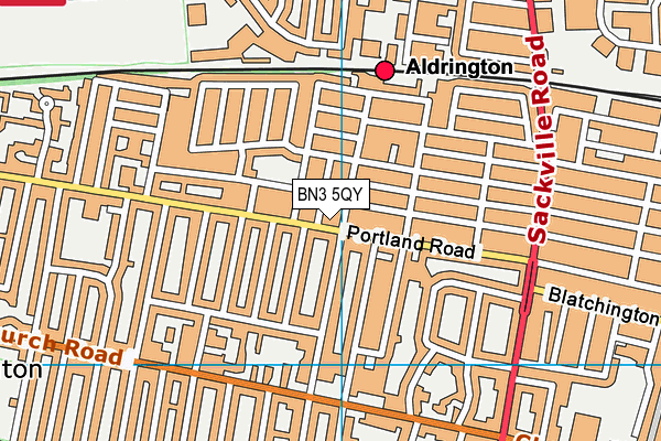 BN3 5QY map - OS VectorMap District (Ordnance Survey)