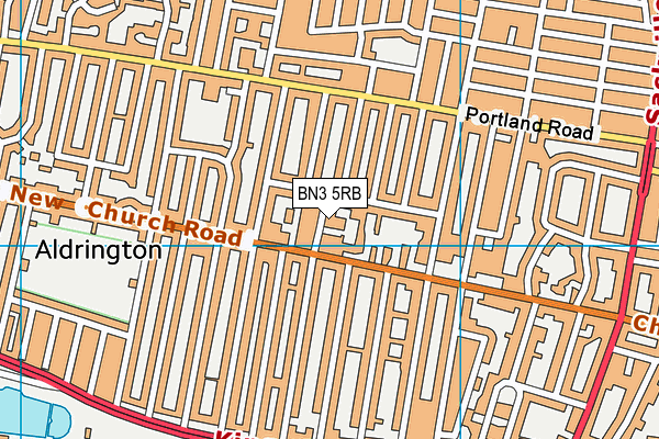 BN3 5RB map - OS VectorMap District (Ordnance Survey)