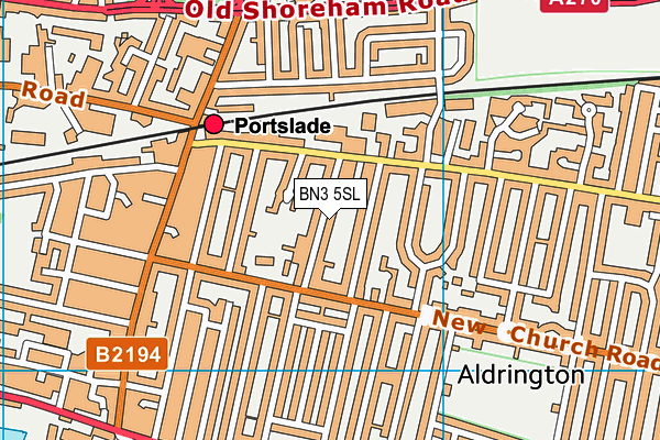 St Christopher's Hove Playing Fields map (BN3 5SL) - OS VectorMap District (Ordnance Survey)