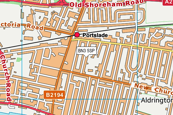 BN3 5SP map - OS VectorMap District (Ordnance Survey)