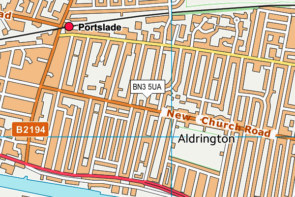 BN3 5UA map - OS VectorMap District (Ordnance Survey)