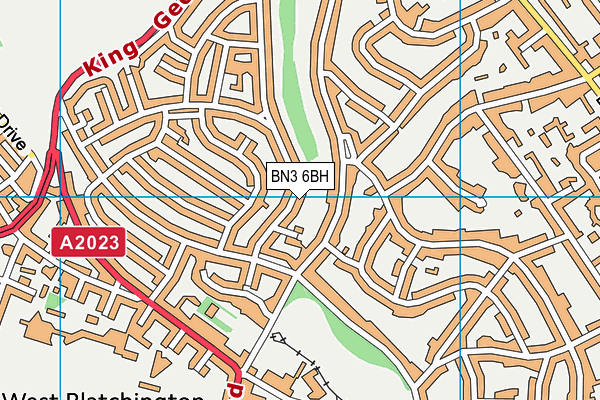 BN3 6BH map - OS VectorMap District (Ordnance Survey)