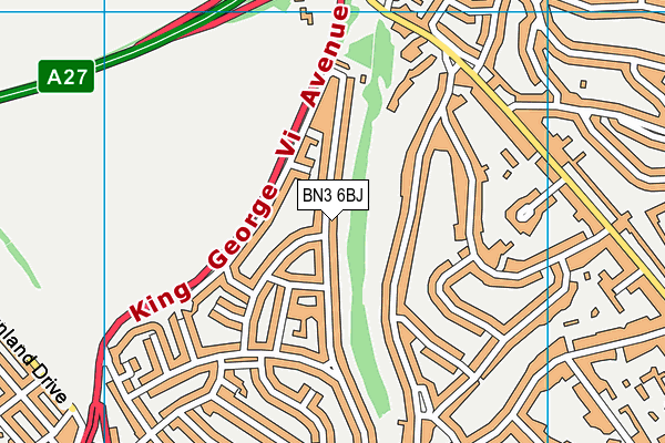 BN3 6BJ map - OS VectorMap District (Ordnance Survey)