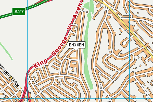 BN3 6BN map - OS VectorMap District (Ordnance Survey)