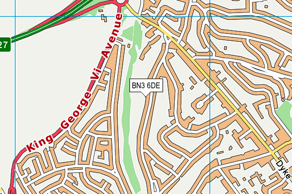 BN3 6DE map - OS VectorMap District (Ordnance Survey)