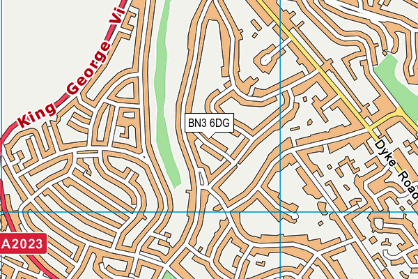 BN3 6DG map - OS VectorMap District (Ordnance Survey)