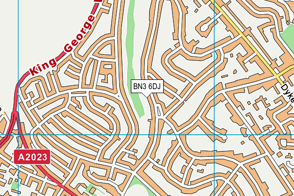 BN3 6DJ map - OS VectorMap District (Ordnance Survey)