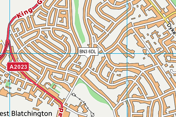 BN3 6DL map - OS VectorMap District (Ordnance Survey)