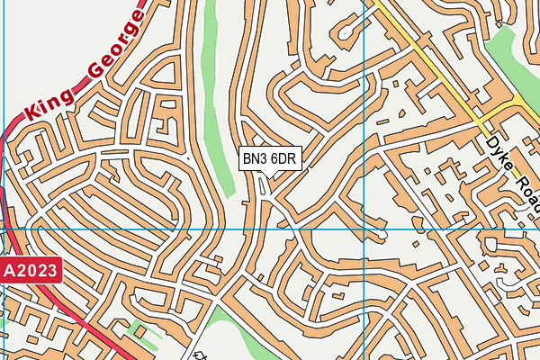 BN3 6DR map - OS VectorMap District (Ordnance Survey)