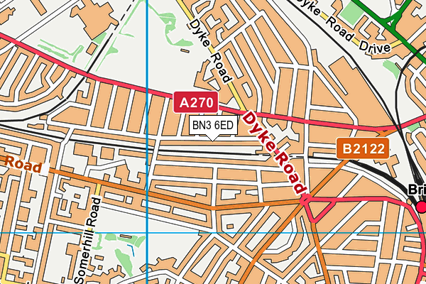 BN3 6ED map - OS VectorMap District (Ordnance Survey)