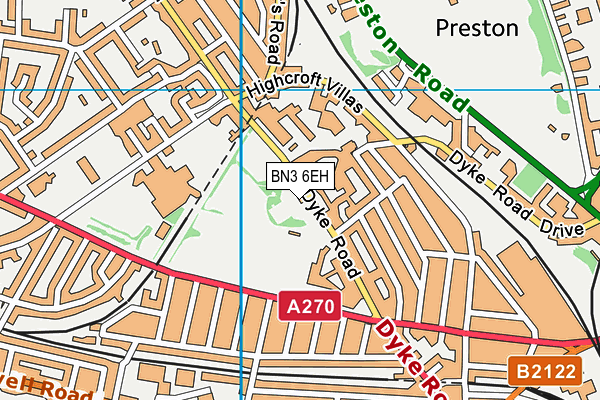 Dyke Road Park map (BN3 6EH) - OS VectorMap District (Ordnance Survey)
