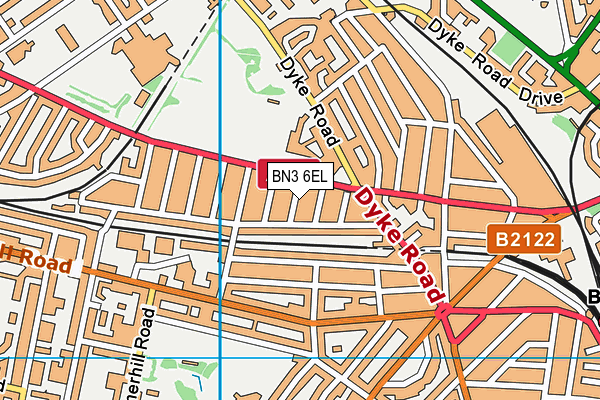BN3 6EL map - OS VectorMap District (Ordnance Survey)