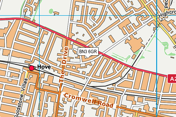 BN3 6GR map - OS VectorMap District (Ordnance Survey)