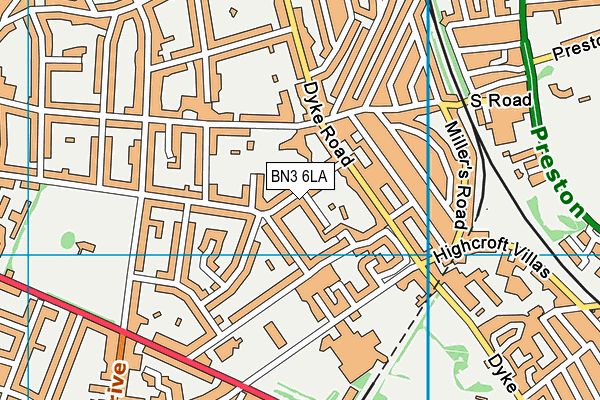BN3 6LA map - OS VectorMap District (Ordnance Survey)