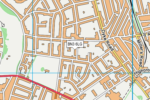 BN3 6LG map - OS VectorMap District (Ordnance Survey)