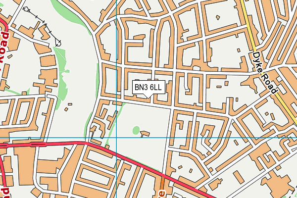 BN3 6LL map - OS VectorMap District (Ordnance Survey)
