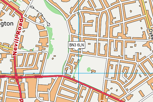BN3 6LN map - OS VectorMap District (Ordnance Survey)