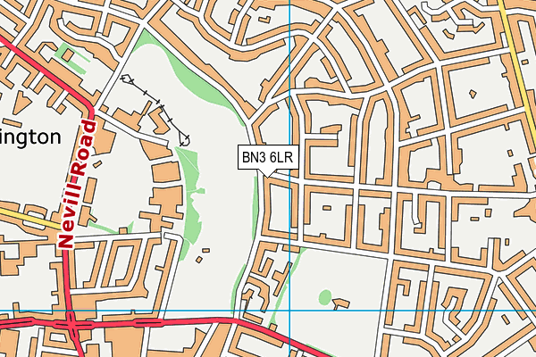 BN3 6LR map - OS VectorMap District (Ordnance Survey)