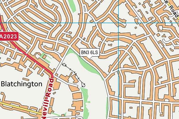 BN3 6LS map - OS VectorMap District (Ordnance Survey)