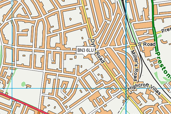 BN3 6LU map - OS VectorMap District (Ordnance Survey)