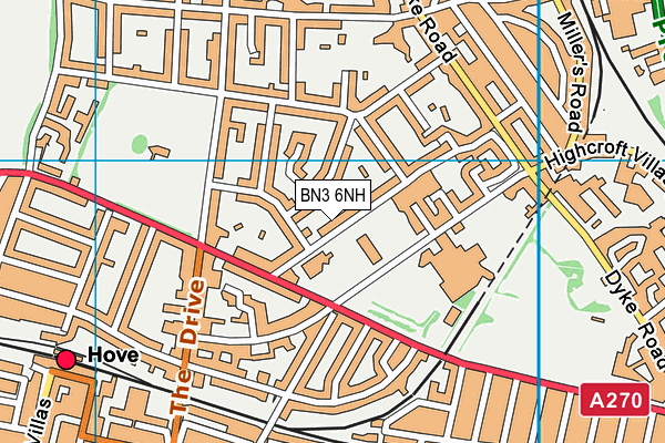 Brighton Girls (Prep Site) map (BN3 6NH) - OS VectorMap District (Ordnance Survey)