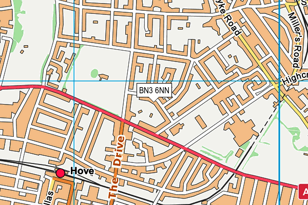 BN3 6NN map - OS VectorMap District (Ordnance Survey)