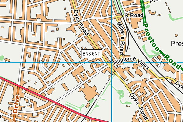 BN3 6NT map - OS VectorMap District (Ordnance Survey)