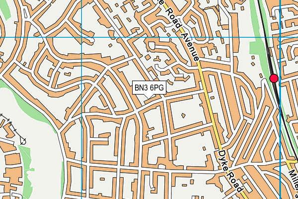 BN3 6PG map - OS VectorMap District (Ordnance Survey)