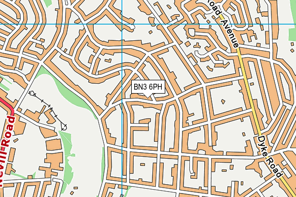 BN3 6PH map - OS VectorMap District (Ordnance Survey)