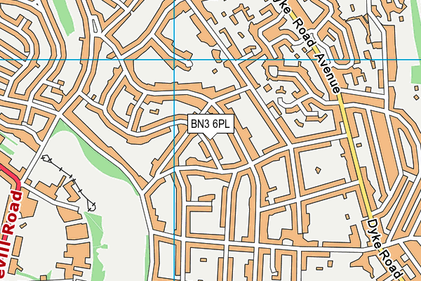 BN3 6PL map - OS VectorMap District (Ordnance Survey)