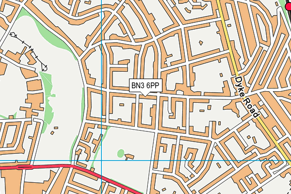 BN3 6PP map - OS VectorMap District (Ordnance Survey)