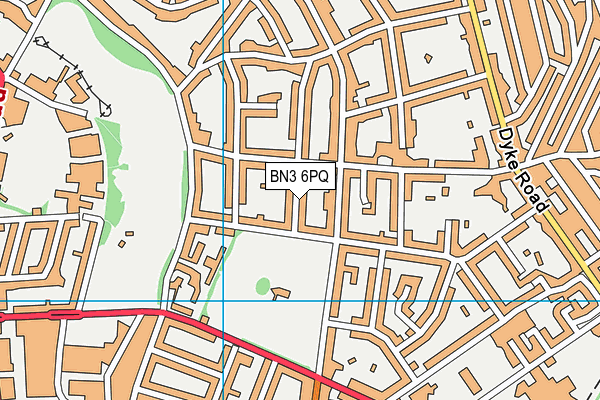 BN3 6PQ map - OS VectorMap District (Ordnance Survey)
