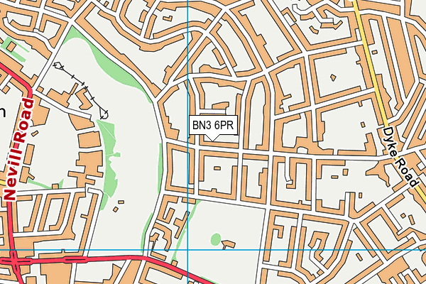BN3 6PR map - OS VectorMap District (Ordnance Survey)