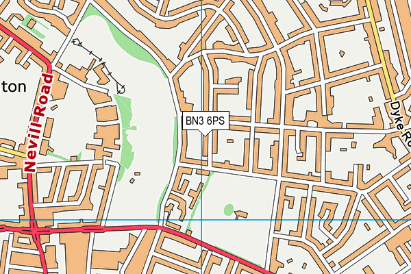 BN3 6PS map - OS VectorMap District (Ordnance Survey)