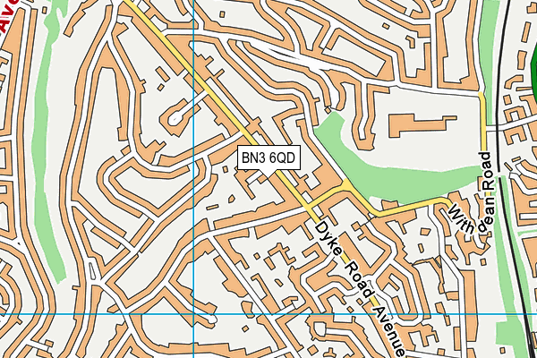 BN3 6QD map - OS VectorMap District (Ordnance Survey)