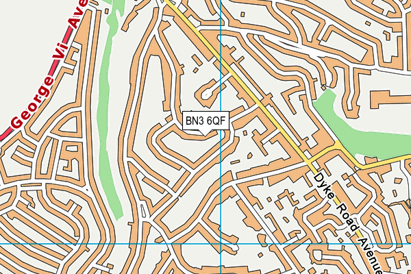 BN3 6QF map - OS VectorMap District (Ordnance Survey)