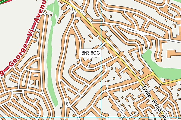 BN3 6QG map - OS VectorMap District (Ordnance Survey)