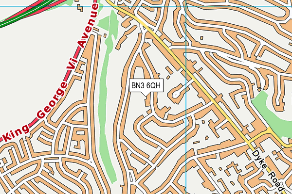BN3 6QH map - OS VectorMap District (Ordnance Survey)