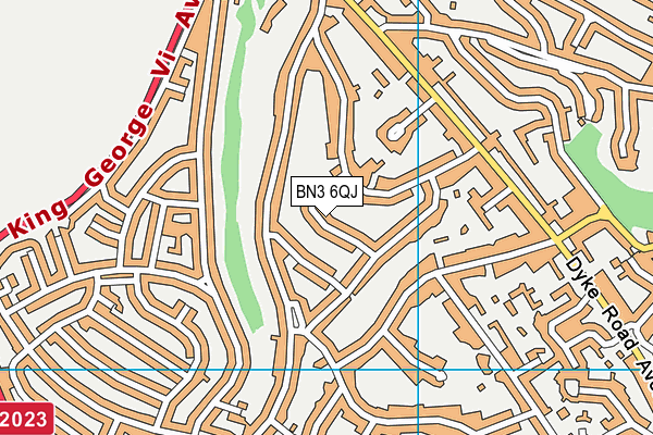 BN3 6QJ map - OS VectorMap District (Ordnance Survey)