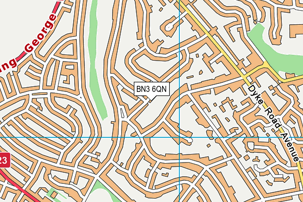 BN3 6QN map - OS VectorMap District (Ordnance Survey)