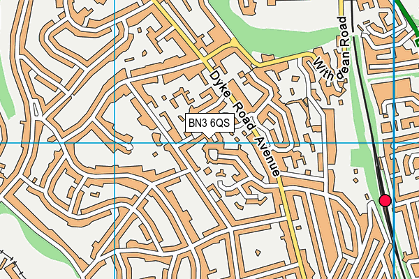BN3 6QS map - OS VectorMap District (Ordnance Survey)